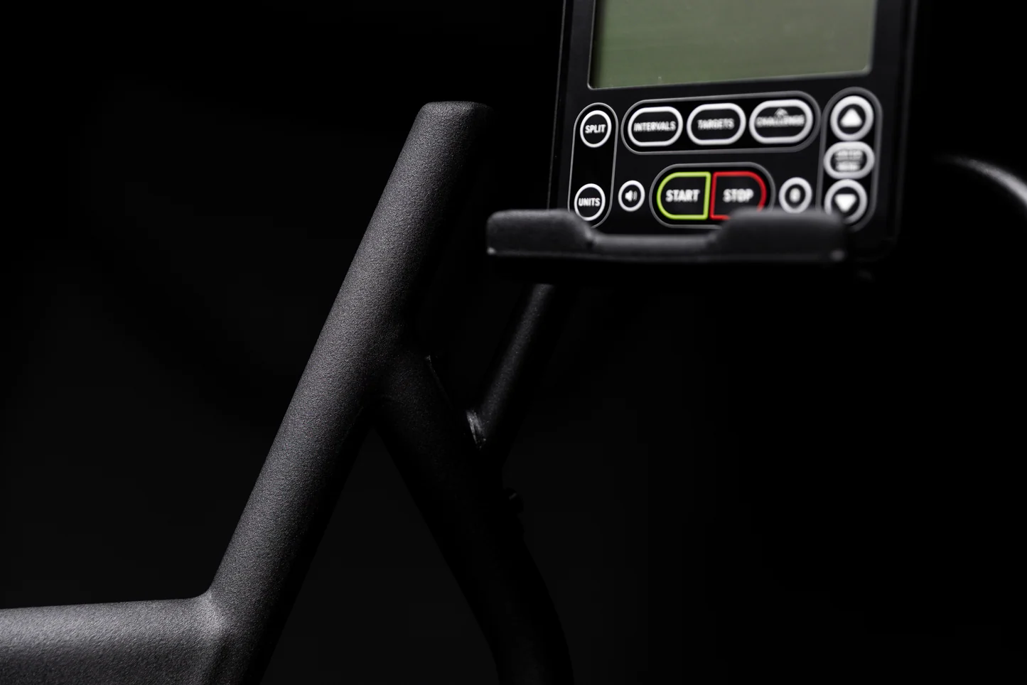Close-up of the REP Strive treadmill console and interval controls