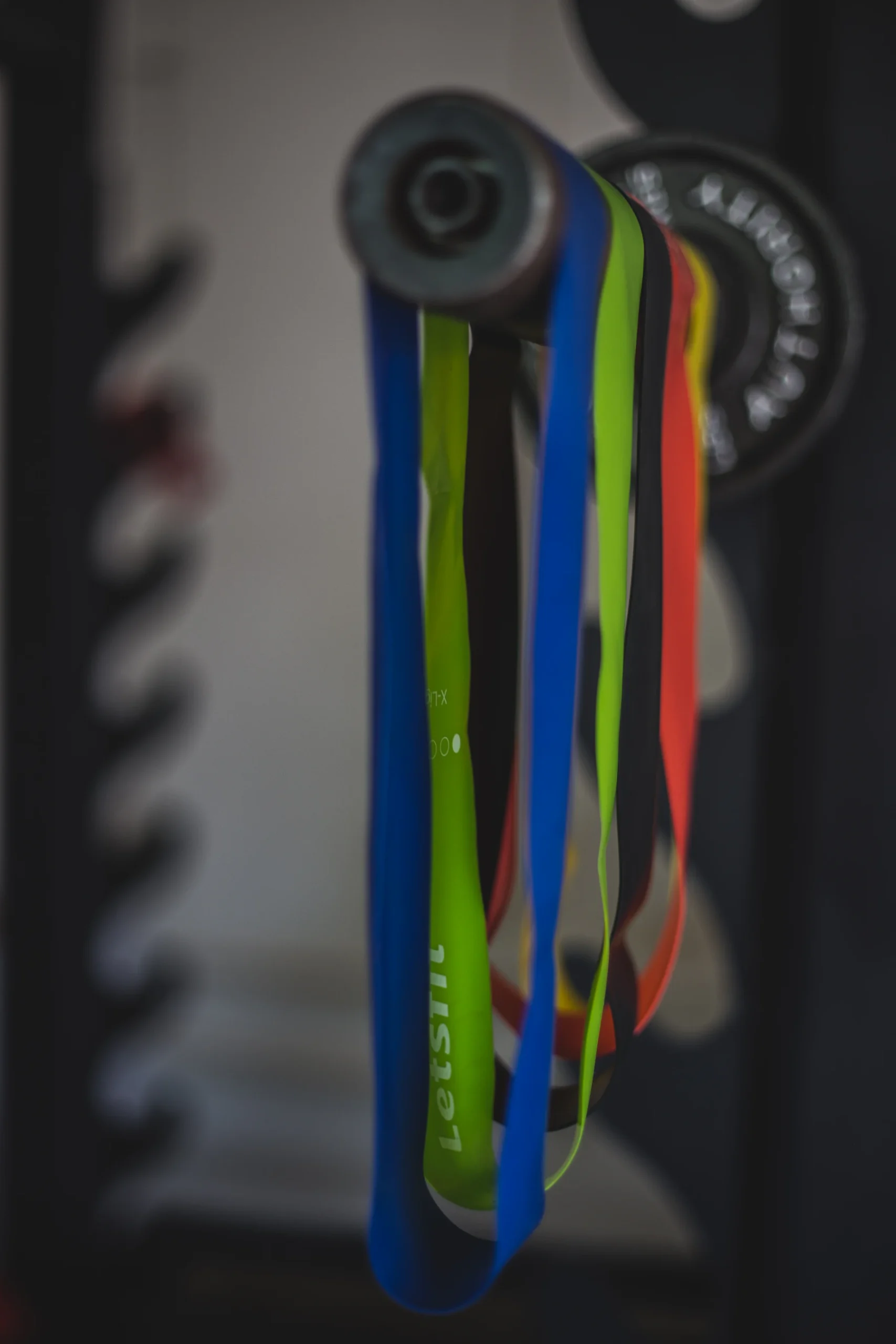 Resistance bands suitable for anchored lower-body strength exercises