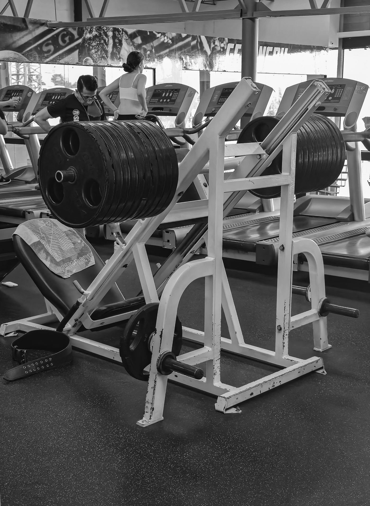 Leg press machine for lower-body resistance training