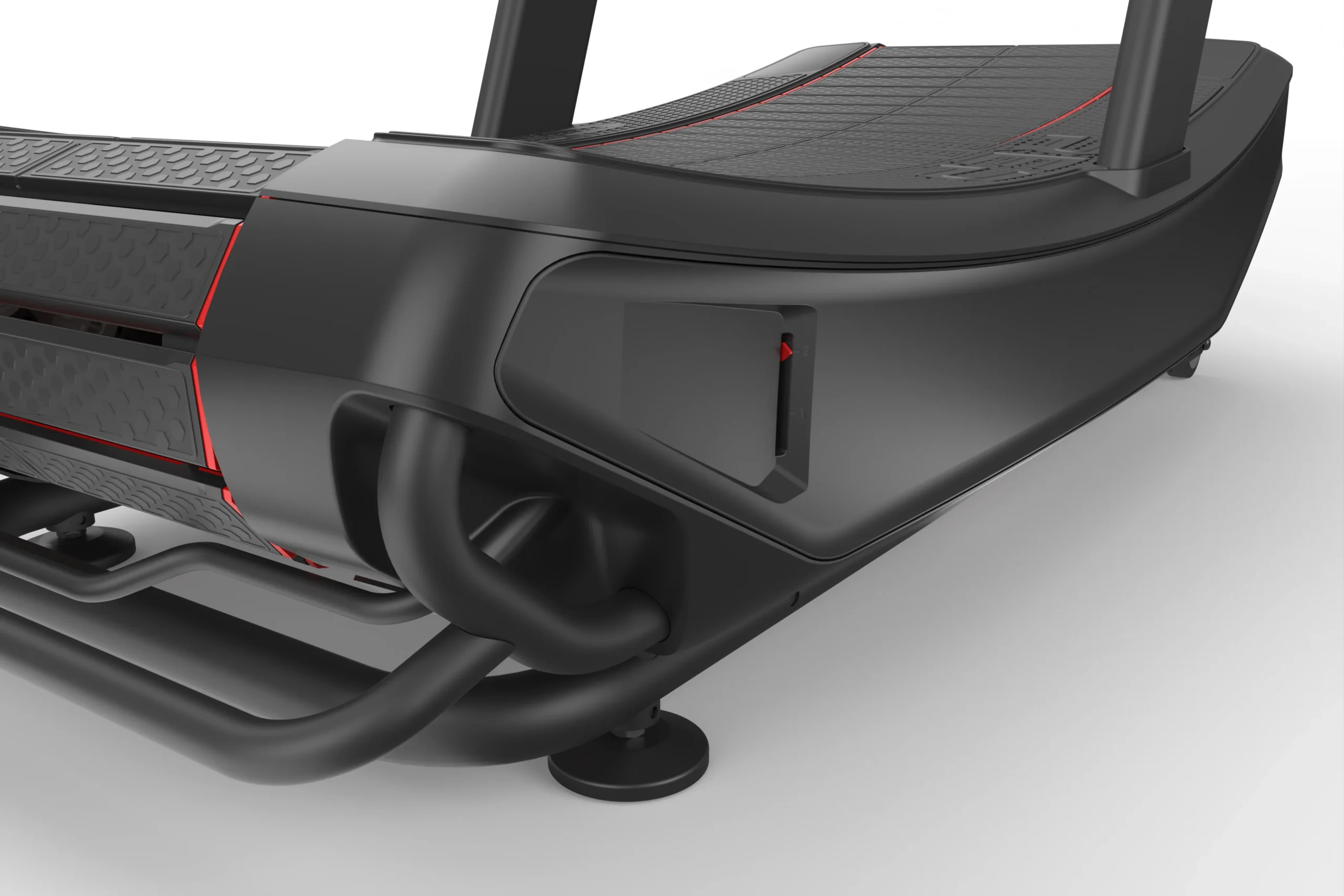 Close-up of the REP Strive lower deck and incline mechanism
