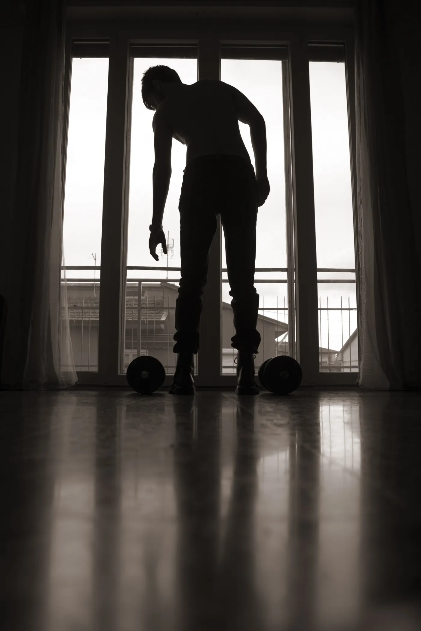 Person doing a strength workout