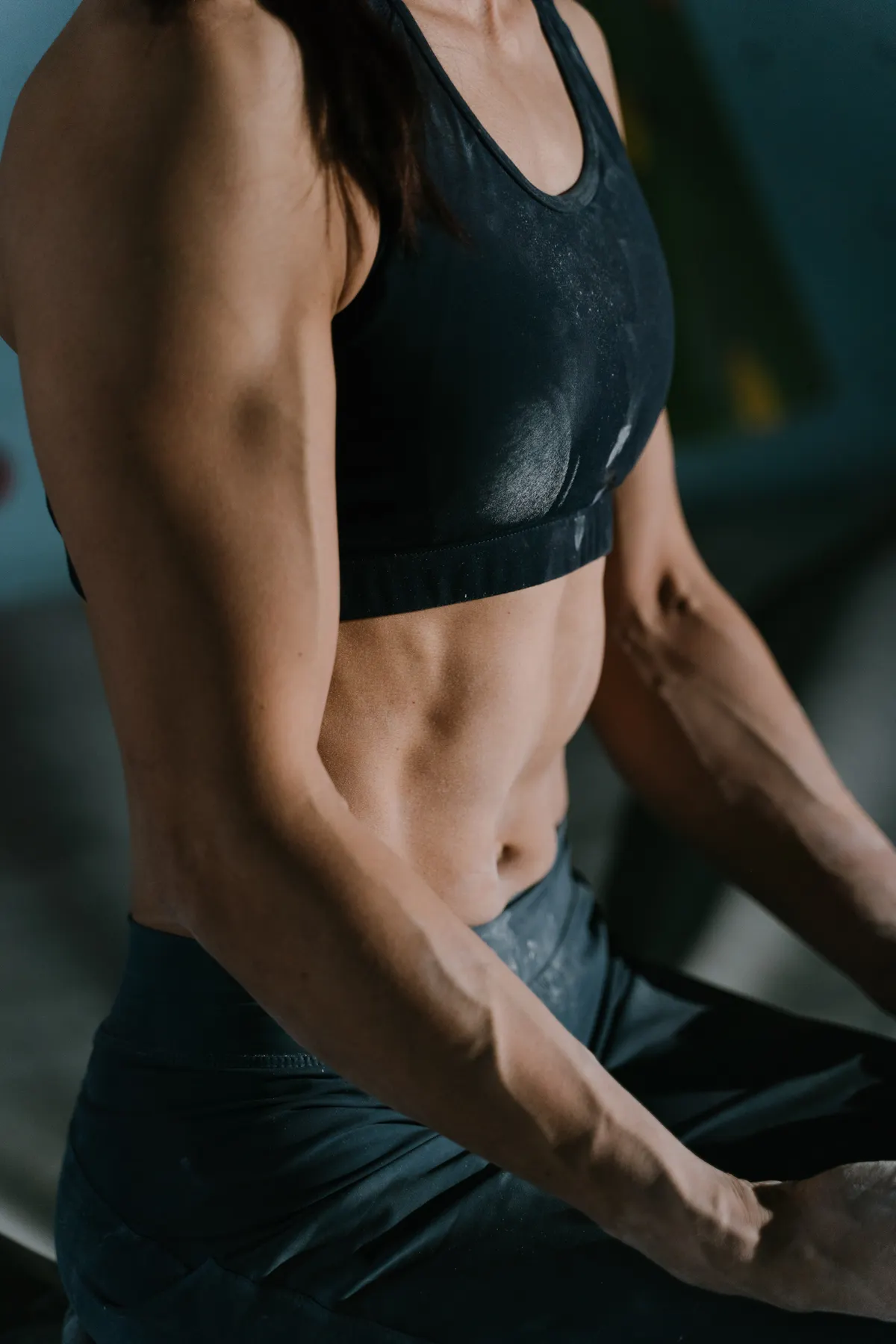 Athlete resting after a demanding strength-training session